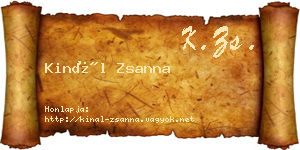 Kinál Zsanna névjegykártya